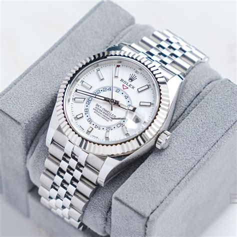 rolex sky dweller with jubilee bracelet|Rolex Sky-Dweller on wrist.